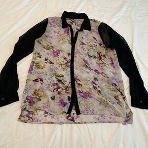 Forever21 Floral and Black blouse